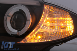 Фарове с Angel Eyes подходящи за BMW 1 Series E81 E82 E87 E88 (2004-2011) Черен-image-6088640