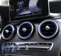 Anillo Marco Ventilación Amg Azul para Mercedes A W176 W246 CLA GLA C117 X156--image-6037844