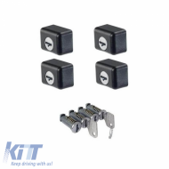 Anti-theft Key Locks suitable for Roof Bars CRUZ ST 932-048 Set of 4 Pieces with 2 Keys