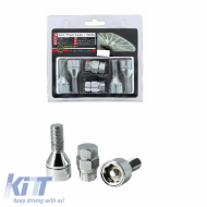 Antitheft Wheel Nuts / Bolts Butzi Pro Kit 6 pcs With Unique Key-Tool Type-JJ M12x1.25 L37 T17