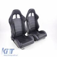 image-5-Apollo Sport kagylóülés PVC fekete fehér varrással pár 2 db