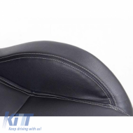 Apollo Sport kagylóülés PVC fekete fehér varrással pár 2 db-image-6293540