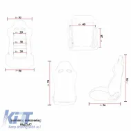 Apollo Sport kagylóülés PVC fekete fehér varrással pár 2 db-image-6293542