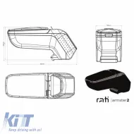 Armrest Armster 2 suitable for Nissan Note 2013+ Black Color-image-6299449