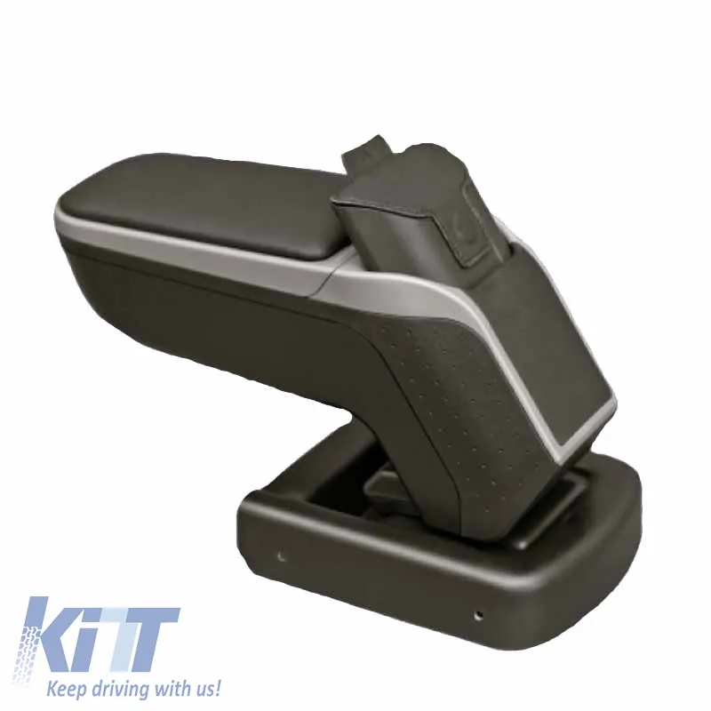 Armrest Armster 2 suitable for Seat Leon 4 (KL1/KL8) 2020+ (+12V Extension Cable) Silver Color