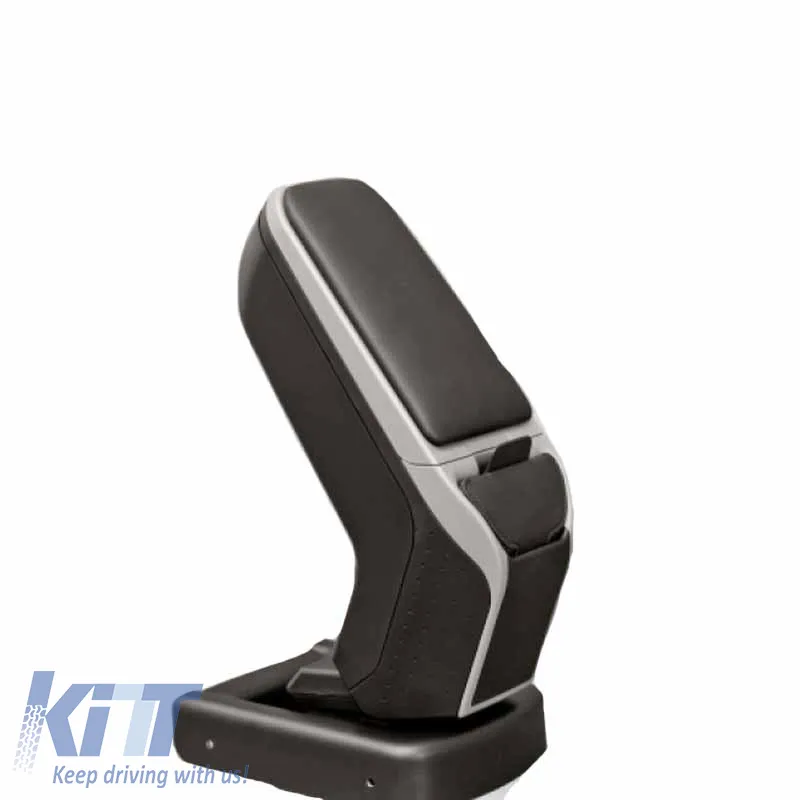 Armrest Armster 2 suitable for Seat Leon 4 (KL1/KL8) 2020+ (+12V Extension Cable) Silver Color