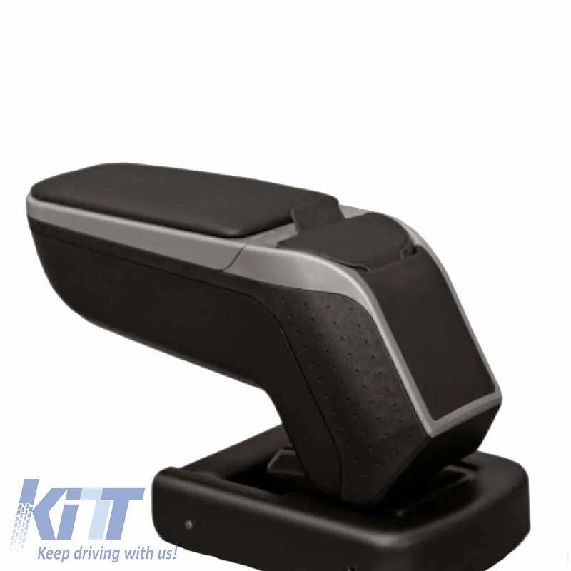 Armrest Armster 2 suitable for Seat Leon 4 (KL1/KL8) 2020+ (+12V Extension Cable) Silver Color