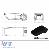 Armrest Armster OE1 TR Limited with USB suitable for Dacia Duster 2018+ without original elbowrest, black color with red stitching-image-6292931