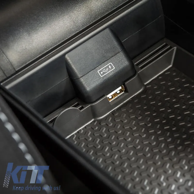Armrest Armster OE1 with USB suitable for Dacia Duster 2018-2019 with original elbow rest black color