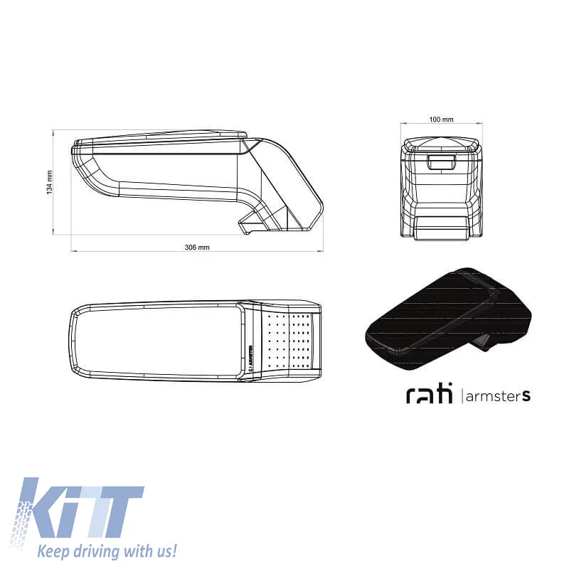 Armrest Armster S suitable for Kia Ceed 2006-2012 Black Color