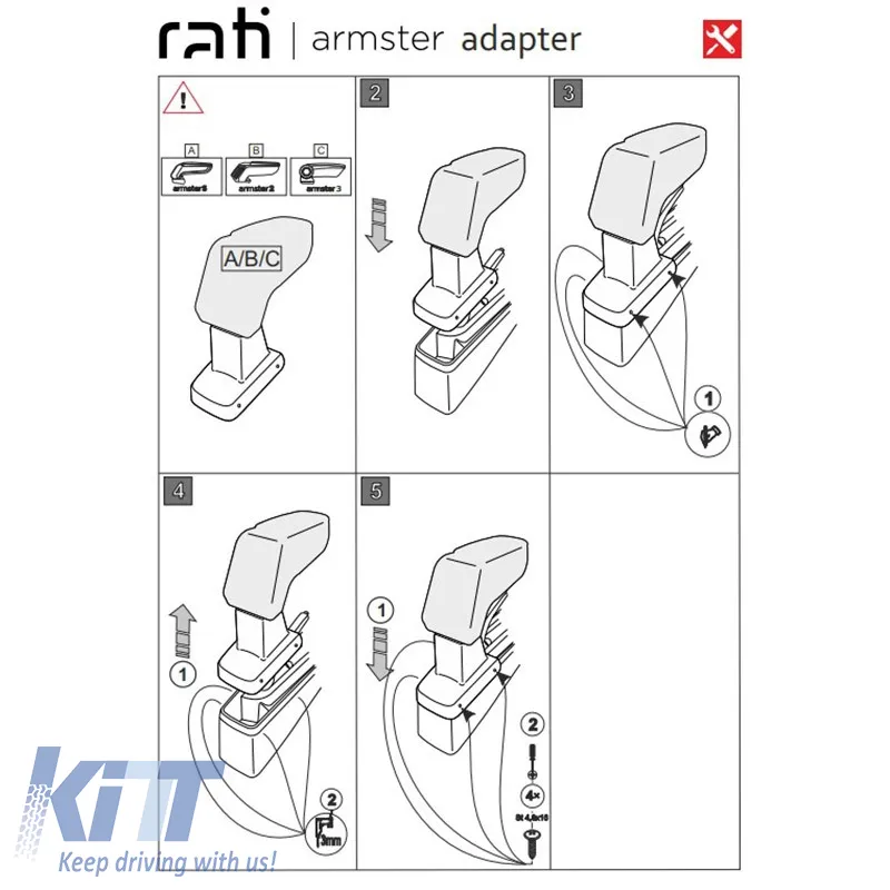 Armrest Base Dedicated Suitable for Hyundai I10 2020+ Armster Rati 1 Pc