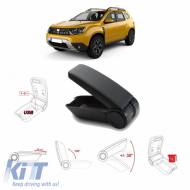 image-59-Armster OE1 kartámasz USB-vel, Dacia Duster 2018-2019, gyári könyöktámaszhoz, fekete