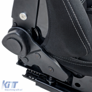 Asiento deportivo Hardcover Negro con costuras grises adecuado para SimRig-image-6210384