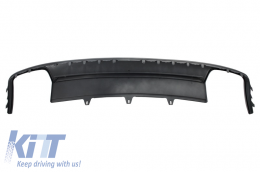 Assembly Central Grille with Rear Bumper Valance Air Diffuser and Muffler Tips suitable for AUDI A4 B8 Facelift (2012-2015) Limousine/Avant RS Design-image-6026882