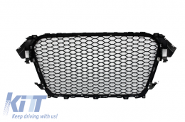 Assembly Central Grille with Rear Bumper Valance Air Diffuser suitable for AUDI A4 B8 Facelift (2012-2015) Limousine/Avant RS Design-image-6026915