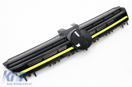 Assembly Headlights 3D LED FLOWING Dynamic Sequential Turn Light DRL with Grille suitable for VW Golf 7 VII (2012-2017) Yellow R400 Look-image-6008661