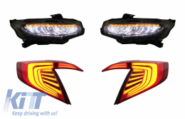 image-68-Assembly Headlights and Taillights suitable for HONDA Civic MK10 FC FK (2016-up) Limousine Full LED with Sequential Dynamic Turning Lights