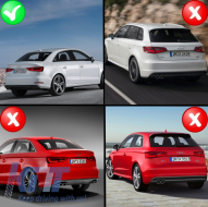 Audi A3 8V Sedan (2012-2015) Hátsó Lökhárító Valance Diffúzor S3 Design-image-6030707