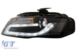 Audi A4 B8 8K 08-11 LED Első helyzetjelzős lámpák Facelift Light Bar Xenon Design-image-6008461