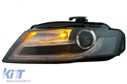 Audi A4 B8 8K 08-11 LED Első helyzetjelzős lámpák Facelift Light Bar Xenon Design-image-6008465