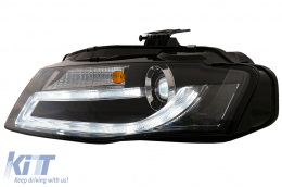 Audi A4 B8 8K 08-11 LED fényszóró helyzetjelzővel Facelift Light Bar Xenon Design-image-6008461