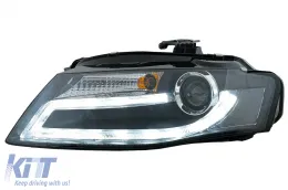 Audi A4 B8 8K 08-11 LED fényszóró helyzetjelzővel Facelift Light Bar Xenon Design-image-6008462