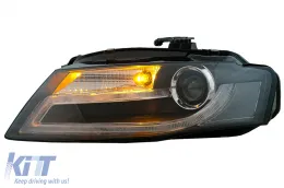 Audi A4 B8 8K 08-11 LED fényszóró helyzetjelzővel Facelift Light Bar Xenon Design-image-6008465