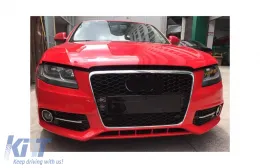 Audi A4 B8 8K (2007-2011) RS4 stílusú oldalsó ködlámpa rács, fekete-image-6126522