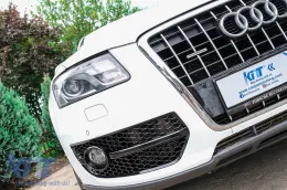Audi Q5 SUV 8R (2008-2011) ködlámpa oldalsó rács, RS Dizájn, zongoralakk fekete-image-6068225