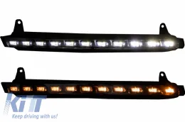 Audi Q7 4L (2006-2009) LED DRL helyzetjelző + irányjelző OEM facelift design-image-6047556