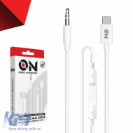 Audio Cable Aux 3.5mm To Type-C White 1m ON Mobile Accessories 1 Piece