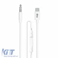 Audio Cable Aux 3.5mm to Type-C White 1m suitable for Mobile Accessories 1 Piece-image-6322242
