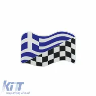 image-46-Aufkleber Mark Wavy Griechische Flagge 7.6cm x 5cm Mit Emailbeschichtung 1 Stück 20932