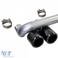 Auspuff-Endrohr Duplex 4-Rohr-Look Umrüstung geeignet für BMW F30 F31 320 325 328 330-image-6193177