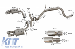 Auspuff für VW Passat CC 12-17 Turbo 4 Zylinder Benzin 2.0 TFSI EA888 Ventil--image-6045326