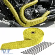 image-22-Auspuff Hitzeschutzband Thermoband Gelb bis 900°C  50mmx2mm 10Meter