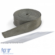 Auspuff Hitzeschutzband Thermoband Titan bis 900°C  50mmx2mm 15Meter-image-6257133