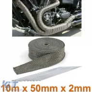 Auspuff Hitzeschutzband Titan bis 900°C 50mmx2mm 10Meter-image-6191641