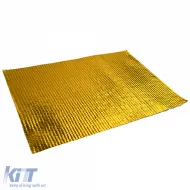Auspuff Hitzeschutzmatte, selbstklebend, aus Aluminium-Keramik, gold, 1,5mm, 50cmx50cm, 500°C-image-6197337