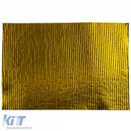 Auspuff Hitzeschutzmatte, selbstklebend, aus Aluminium-Keramik, gold, 1,5mm, 50cmx50cm, 500°C-image-6197338