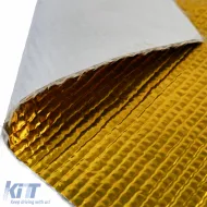 Auspuff Hitzeschutzmatte, selbstklebend, aus Aluminium-Keramik, gold, 1,5mm, 50cmx50cm, 500°C-image-6197340