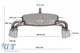 Auspuffanlage für Audi A3 8V Schrägheck Sportback Coupé 12-19 S3 Look-image-6004013