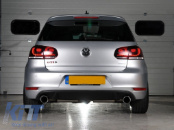 Auspuffanlage für VW Golf 5 Golf 6 03-13 GTI Look Doppelendschalldämpfer-image-5987730