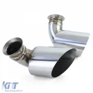 Auspuffendrohre aus Edelstahl oval 115*85 mm, geeignet für Porsche 911 996 98-01 3.4 221kw-image-6197513