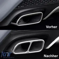 Auspuffendrohre in Chrom mit 4-Rohr-Optik geeignet für Mercedes CLA C117 X117 13-16-image-6264286
