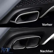 Auspuffendrohre schwarz 4-Rohr-Look geeignet für Mercedes SLK R171 08-11-image-6200613