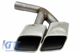 Auspuffspitzen Endrohre Quad für AUDI Q7 4M 2015-2019 SQ7 Look Chrome Benzin-image-6047359