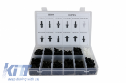 Auto Clips Kit de fixations en plastique 350 pcs-image-6040878