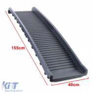 Auto-Hunderrampe, Einstiegshilfe, rutschfest, faltbar, schwarz, 155x40cm, 90kg-image-6196660