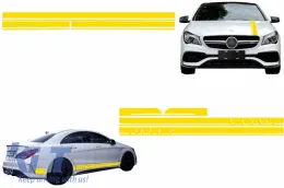 image-20-Autocollant Jaune Mat pour Mercedes CLA W117 C117 X117 13-16 W176 12-18 A45 Look